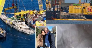 British tycoon Mike Lynch’s sunken Bayesian superyacht raised towards surface ahead of final lift — 10 months after tragedy