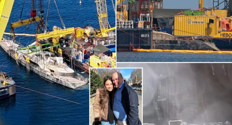 British tycoon Mike Lynch’s sunken Bayesian superyacht raised towards surface ahead of final lift — 10 months after tragedy