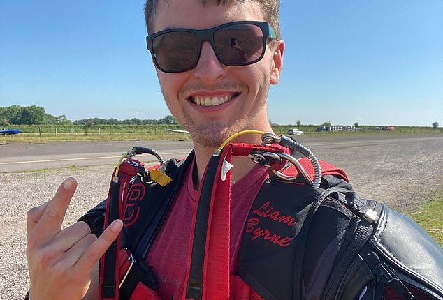 Liam Byrne, 24, was critically injured on the Gitschen mountain in Switzerland