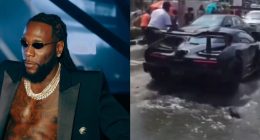 Burna Boy Spotted Driving ₦3.2 Billion McLaren Through Flooded Lagos Road