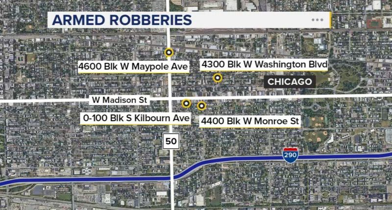 CPD searching for man responsible for 4 armed robberies in Austin and Garfield Park