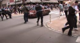 Car speeds through large crowd of anti-ICE protesters in the Loop: VIDEO