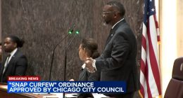 Chicago City Council passes controversial curfew proposal; Mayor Johnson will veto