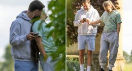 Chris Hughes kisses girlfriend JoJo Siwa’s neck on loved-up walk in the countryside