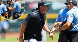 Coastal Carolina head coach ejected in first inning of CWS championship elimination game