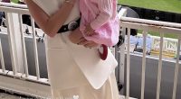 Emma Lyon showed off her expensive tastes in an Instagram post (pictured) with her daughter as she watched husband Nathan play at London's famous Lord's ground on Wednesday