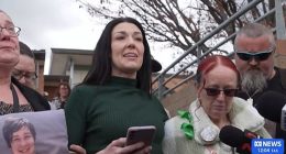 Zane Mellor's devastated mother, Georgie Burt, began yelling from the public gallery after the verdict was read out. She then made a statement outside the court (pictured)