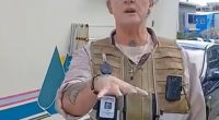 City of Gold Coast worker Helen (pictured) told the dog owner there had been a complaint about her pet, which was tied to a tree outside a motorhome