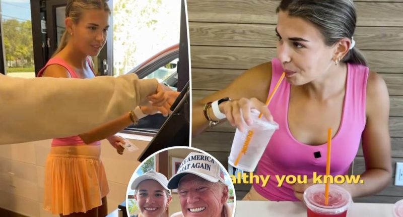 Donald Trump’s granddaughter Kai attempts to work at Dunkin’ Donuts drive-thru: ‘So humble’