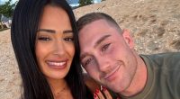 Nikki Saroukos, 25, is pictured alongside her husband whom she had planned to visit before she was detained and deported back to Australia over the weekend