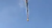 At least eight people have died after a hot-air balloon burst into flames and plunged to the ground in Brazil (pictured) - as it is claimed two miraculously survived