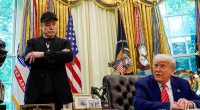 As the commander-in-chief and the X boss battled it out in a war of words over social media, Musk said on Thursday 'it was time to drop a really big bomb'
