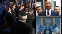 Eric Adams signs executive order adopting Holocaust remembrance group’s definition of antisemitism