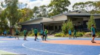 The student from Lake Windemere School (pictured) was left alone on a locked bus last week