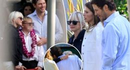 Exes Chris Pratt and Anna Faris hug as they’re pictured together for first time in 7 years at son’s graduation