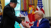 Dr Isabelle Morley, a couples therapist, told DailyMail.com that Musk's [left] and Trump's [right] fallout a classic case of narcissistic idealization-then-devaluation¿a pattern seen in toxic relationships