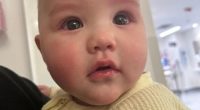 Queensland mum Tiffani Teasdale's daughter Pixie (pictured) was rushed to hospital with eye injuries after being sprayed with a fire extinguisher by a teenager on an e-bike