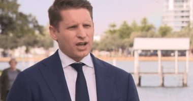 Shadow Minister for Home Affairs Andrew Hastie on Sunday delivered the Coalition's response to US bomb strikes against Iran (pictured)