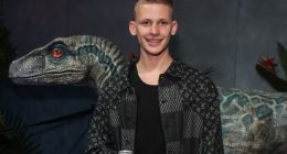 Freddy Brazier meets up with Love Island star pal for Jurassic World event opening