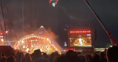 Glastonbury opening ceremony branded a flop by disappointed revellers as fireworks display ‘dogged by sound issues’