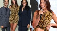 Hailey Bieber walks on the wild side in faux fur leopard-print minidress