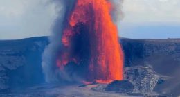 Hawaii’s Kilauea Volcano erupts for the 25th time since December with lava reaching over 330 feet