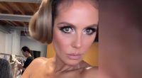 Heidi Klum goes totally topless in just nude tights for new selfie video as she gets ready backstage of Loreal ad