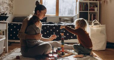 A mother who had children because her husband wanted them has admitted she sometimes asks herself if it was all worth it (stock image posed by models)