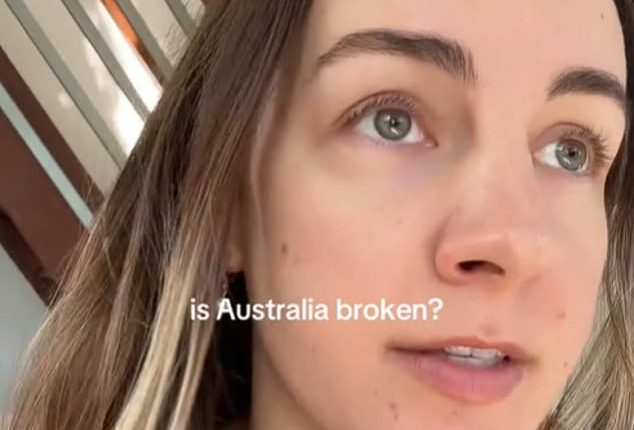 An Australian woman (above) has gone viral after asking, 'what's the point?' of trying to keep up with the cost of living crisis