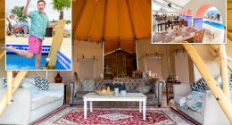 Inside Glastonbury’s poshest campsite where revellers fork out £38k for pool & cocktail bar – but there’s a catch