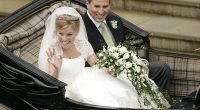 Peter Phillips and his new wife Autumn Kelly during their wedding day in May 2008. Hello! were given exclusive rights to picture most of the ceremony including inside the chapel