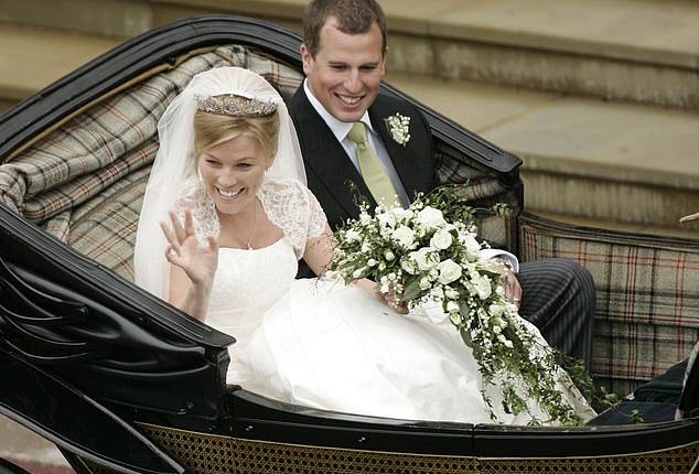 Peter Phillips and his new wife Autumn Kelly during their wedding day in May 2008. Hello! were given exclusive rights to picture most of the ceremony including inside the chapel