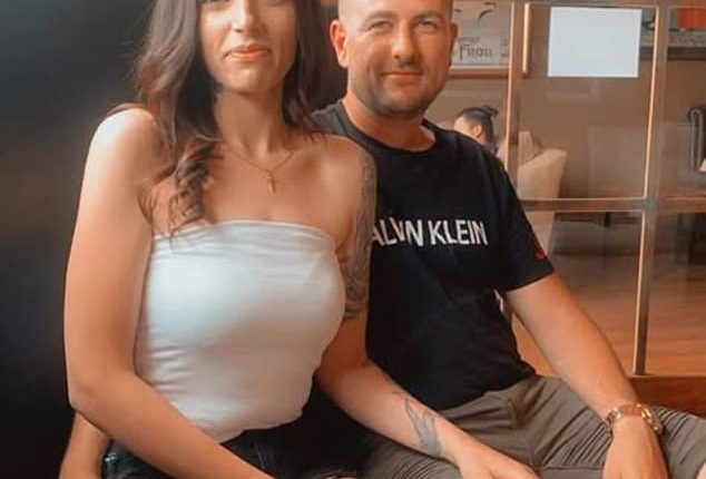 Zivan 'Stipe' Radmanovic, 35, pictured here with his wife Jazmyn Gourdeas, 30, was shot dead in Bali
