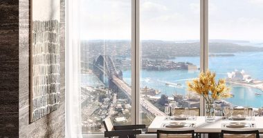 Pictured is an artist's impression of the three-storey penthouse at One Sydney Harbour in Barangaroo purchased for $141.55million by multimillionaire Yan Zhang