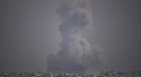 The Israeli military issued an evacuation order for residents of parts of Gaza City on Friday ahead of an attack. Pictured: Smoke rises to the sky following an Israeli strike in the Gaza Strip as seen from southern Israel, Friday, June 6