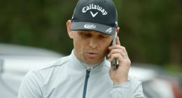Jeff Brazier looks downcast as he takes phone call after its revealed son Freddy is living with nan Jackiey amid feud