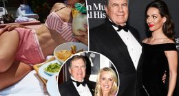 Jordon Hudson soaks up the sun in vintage ‘60s bikini after shading Bill Belichick’s ex