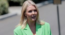 Karoline Leavitt's Fugly Green Blazer Looks Ripped From Her Older Husband's Closet