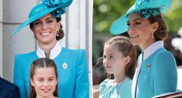 Kate Middleton and Princess Charlotte sweetly match in blue for Trooping the Colour 2025