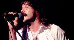 Lead singer of hit 1980s rock band injured in car crash after falling asleep at the wheel following afterparty