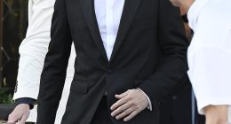 Leonardo DiCaprio was mocked over his bizarre penchant for a low sitting baseball cap as he attended Jeff Bezos and Lauren Sanchez' Venice wedding this week - pictured Friday at the nuptials
