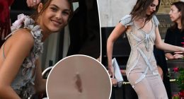 Leonardo DiCaprio’s girlfriend, Vittoria Ceretti, suffers embarrassing wardrobe malfunction at Bezos wedding