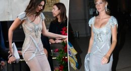 Leonardo DiCaprio’s girlfriend, Vittoria Ceretti, wears dress made famous by his ex Gisele Bündchen to Bezos wedding party