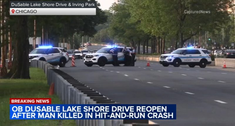 Man killed in hit-and-run crash on DuSable Lake Shore Drive near Lakeview, Chicago police say