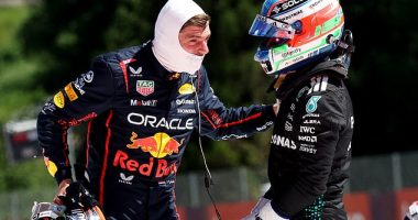 Max Verstappen was left fuming with Kimi Antonelli after crashing out of Sunday's Grand Prix