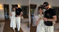 Megan McKenna and Oliver Burke look loved-up in pics from joint stag and hen party ahead of wedding