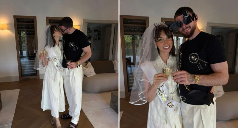 Megan McKenna and Oliver Burke look loved-up in pics from joint stag and hen party ahead of wedding
