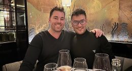 After recently offloading his Sydney mansion for a whopping $23.5 million, Lowes clothing retail heir Joshua Penn (right) is headed to France with his family, husband Ben Palmer (l) and children Brooklyn, seven, and Blake, four