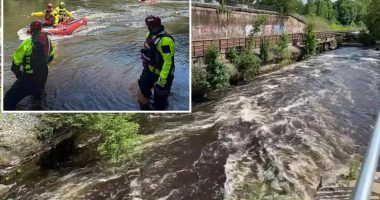 More than 50 people and 6 dogs rescued from Ohio’s Cuyahoga River less than a day after father-son duo disappeared while tubing