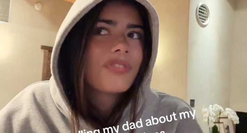 Nepo baby’s TV star dad makes rare appearance on her TikTok – but can you guess who she is?
